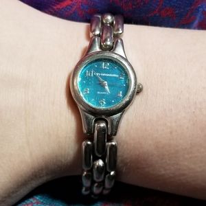 Vintage Olsen Twins Mary-Kate and Ashley watch wristwatch silver blue 2001